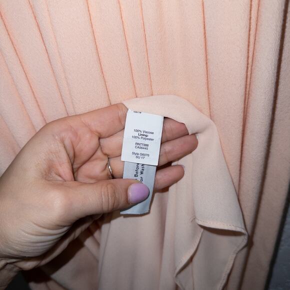 Madewell Peach Pink Magnolia Tie Back Maxi Dress Size XXS - Picture 7 of 8